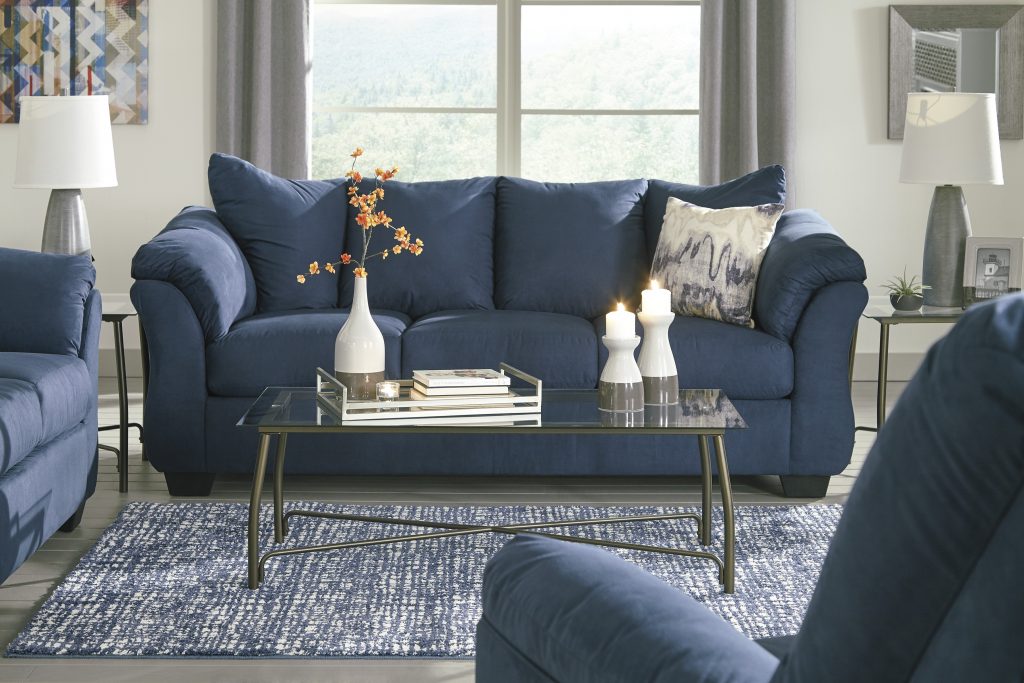 Blue ashley deals furniture couch